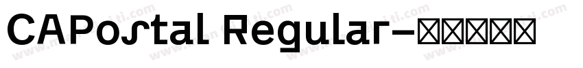 CAPostal Regular字体转换